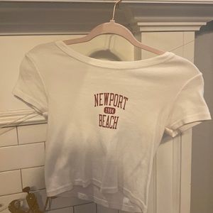 trendy brandy melville newport beach crop top